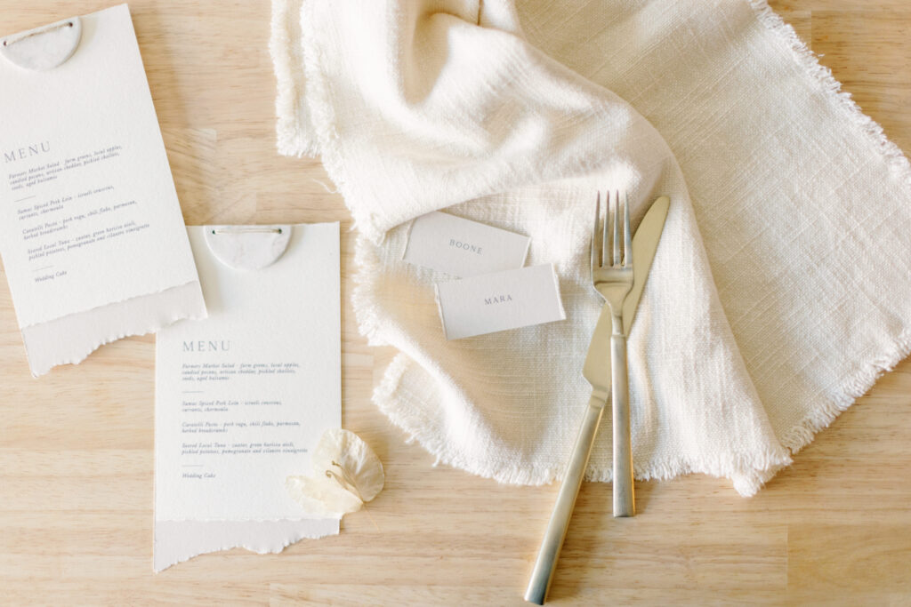 Engagement photos featured on custom wedding stationery by Crafted Charm Wedding Planning in Charlotte, NC