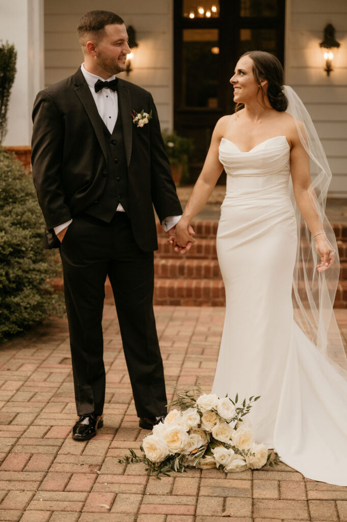Fall Autumn theme styled luxury wedding at Venues at Langtree in Mooresville NC by Crafted Charm Wedding Planning
