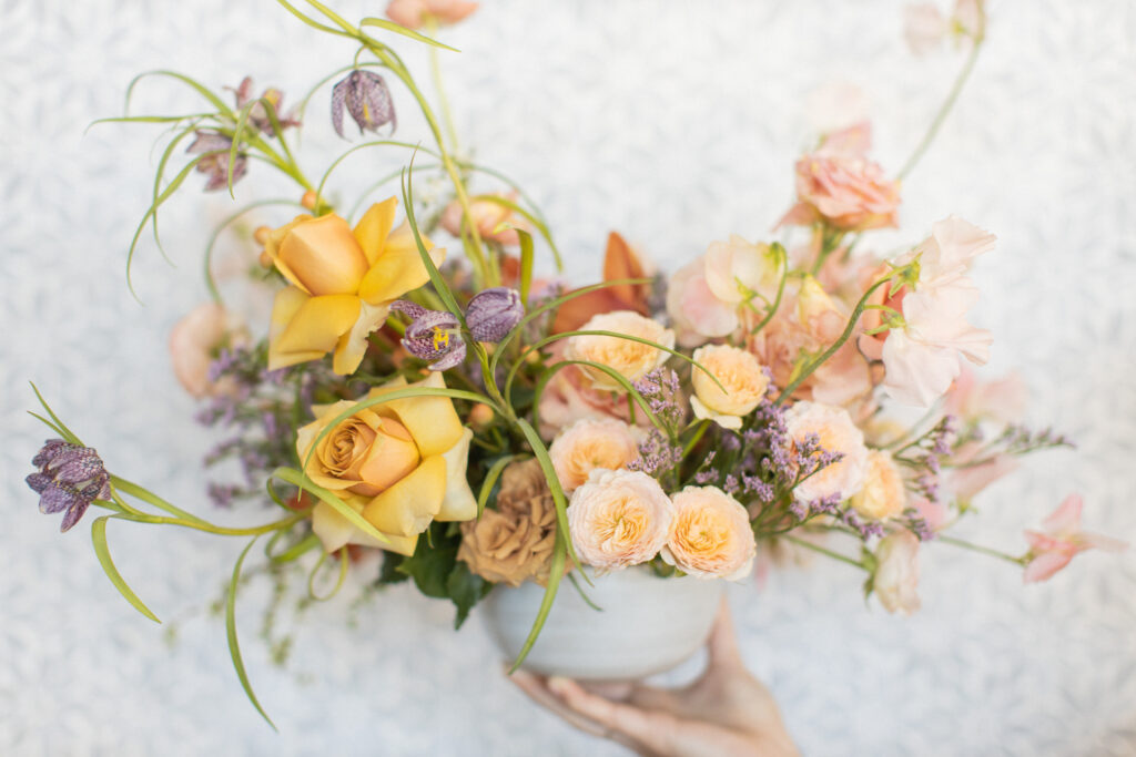 dreamy pastel wedding floral centerpiece