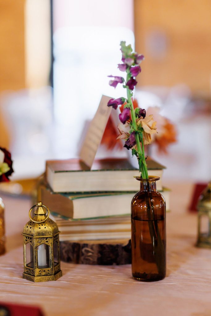Book Themed Wedding Table Decor