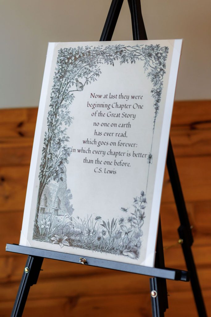 Book themed Wedding Entry Sign