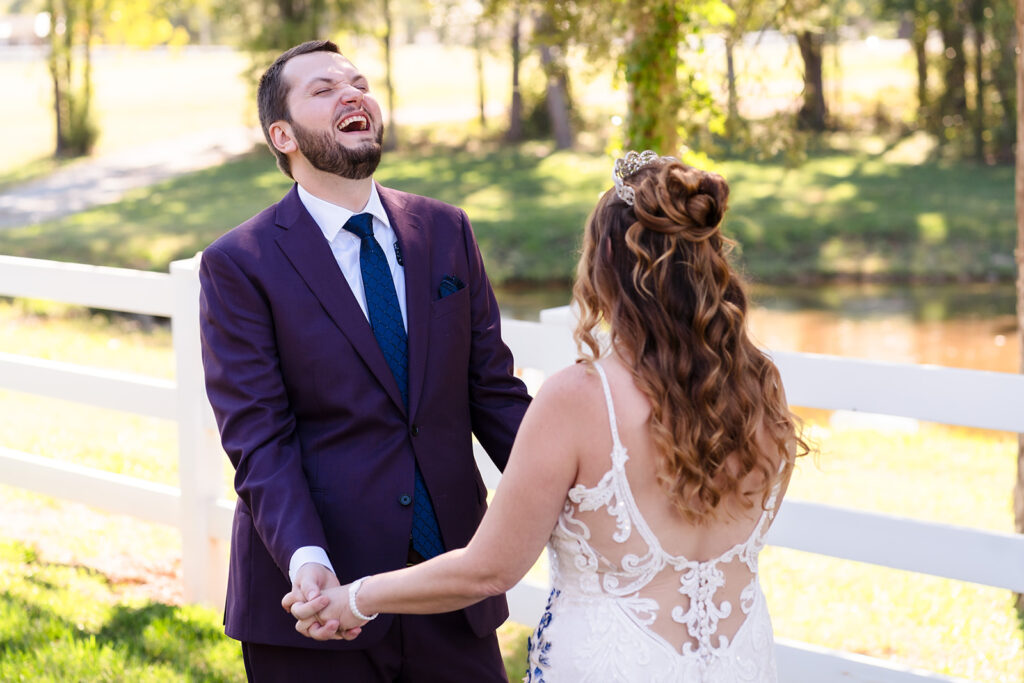 Charlotte NC Wedding at Pleasant Grove Farm by Crafted Charm Wedding Planning, Blue and Purple Wedding
