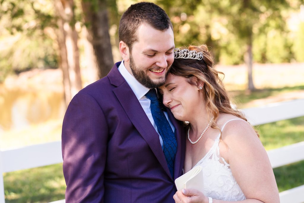 Charlotte NC Wedding at Pleasant Grove Farm by Crafted Charm Wedding Planning, Blue and Purple Wedding