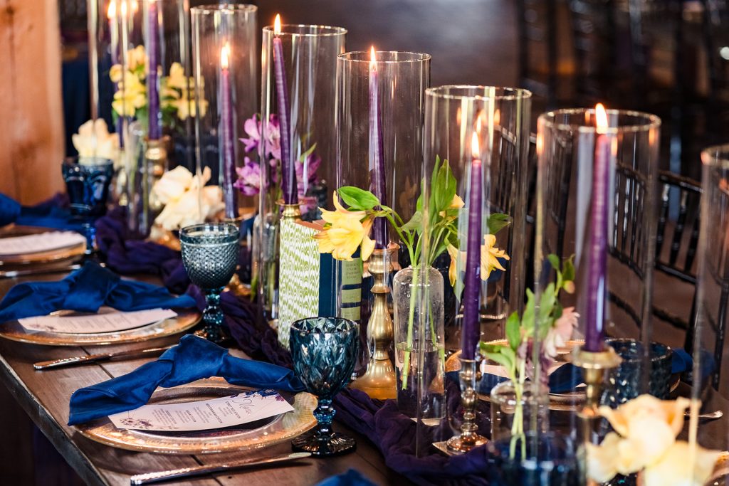 Charlotte NC Wedding at Pleasant Grove Farm by Crafted Charm Wedding Planning, Blue and Purple Wedding