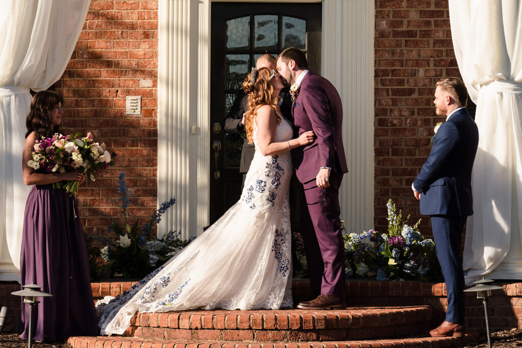Charlotte NC Wedding at Pleasant Grove Farm by Crafted Charm Wedding Planning, Blue and Purple Wedding