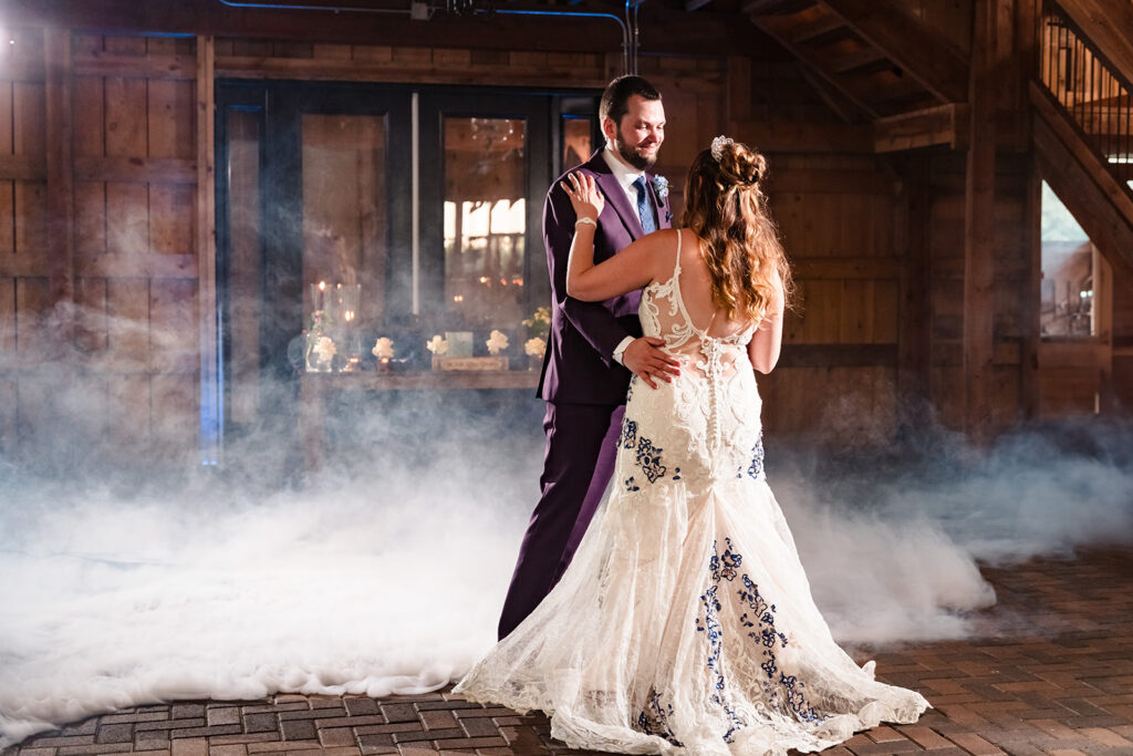 Charlotte NC Wedding at Pleasant Grove Farm by Crafted Charm Wedding Planning, Blue and Purple Wedding