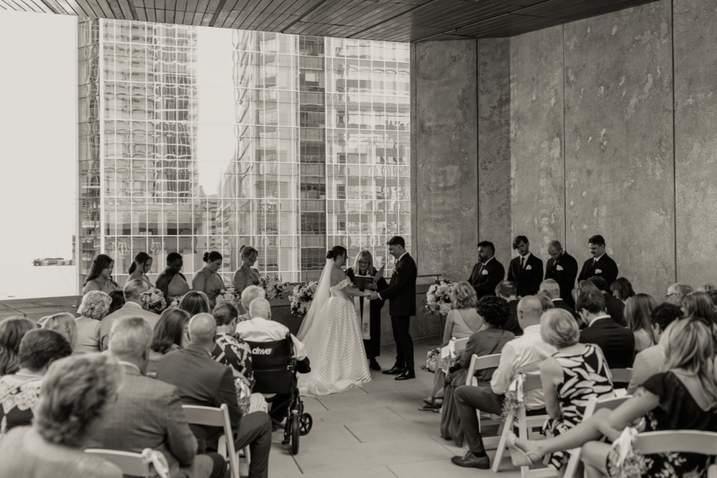 Mint Museum Uptown Charlotte Wedding North Carolina Blue and White Wedding Modern Luxury Wedding