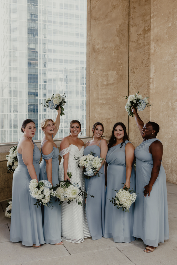 Mint Museum Uptown Charlotte Wedding North Carolina Blue and White Wedding Modern Luxury Wedding