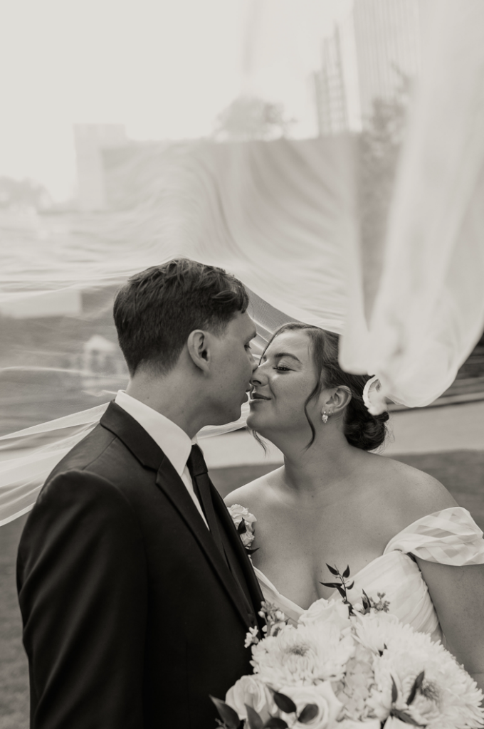 Mint Museum Uptown Charlotte Wedding North Carolina Blue and White Wedding Modern Luxury Wedding