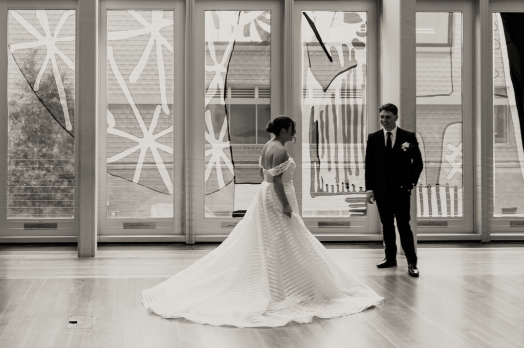 Mint Museum Uptown Charlotte Wedding North Carolina Blue and White Wedding Modern Luxury Wedding