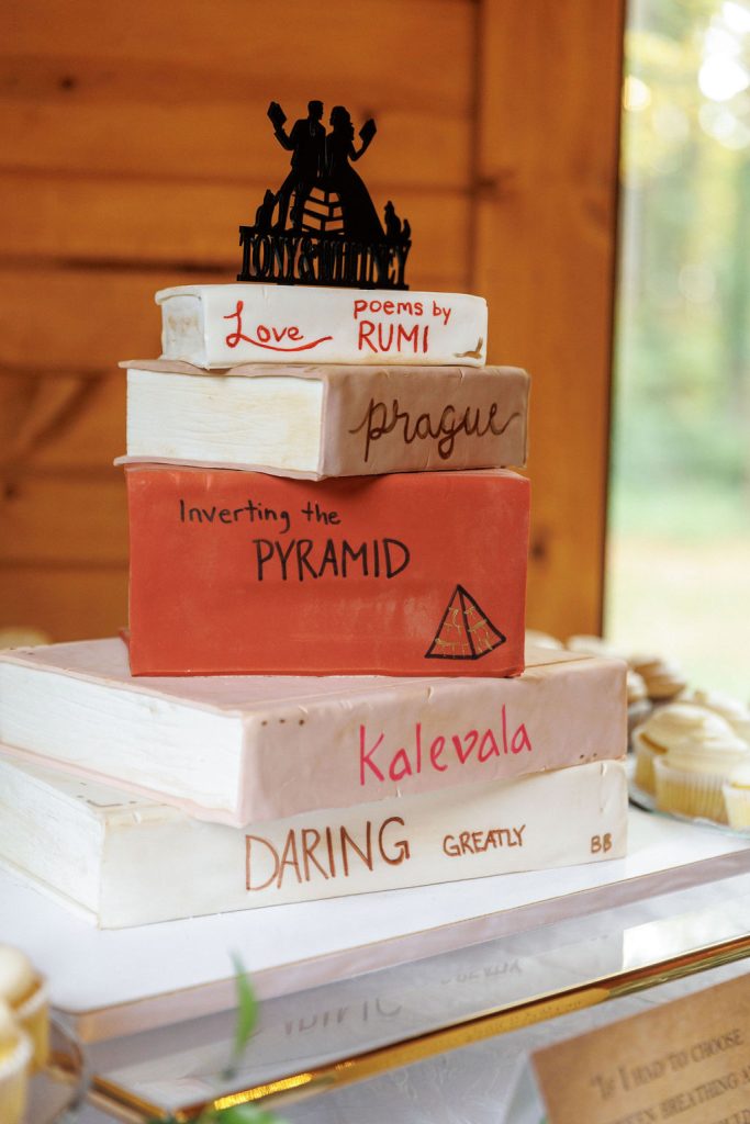 Book Themed Wedding Cake