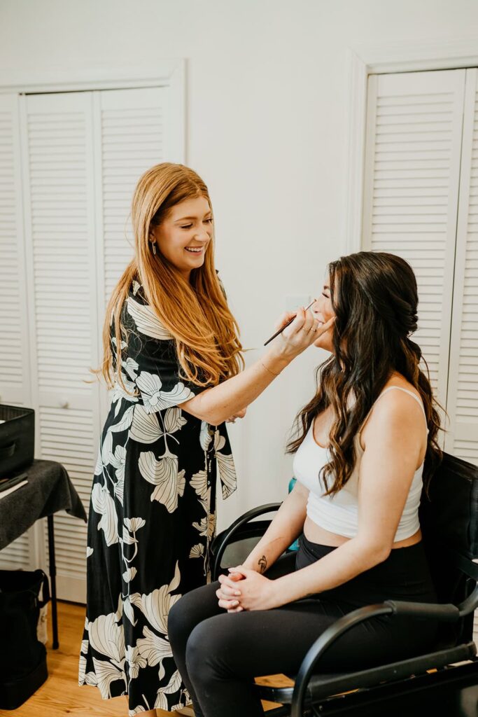 Lovely by Lindsay wedding hair and makeup at Separk Mansion Venue in Gastonia NC
