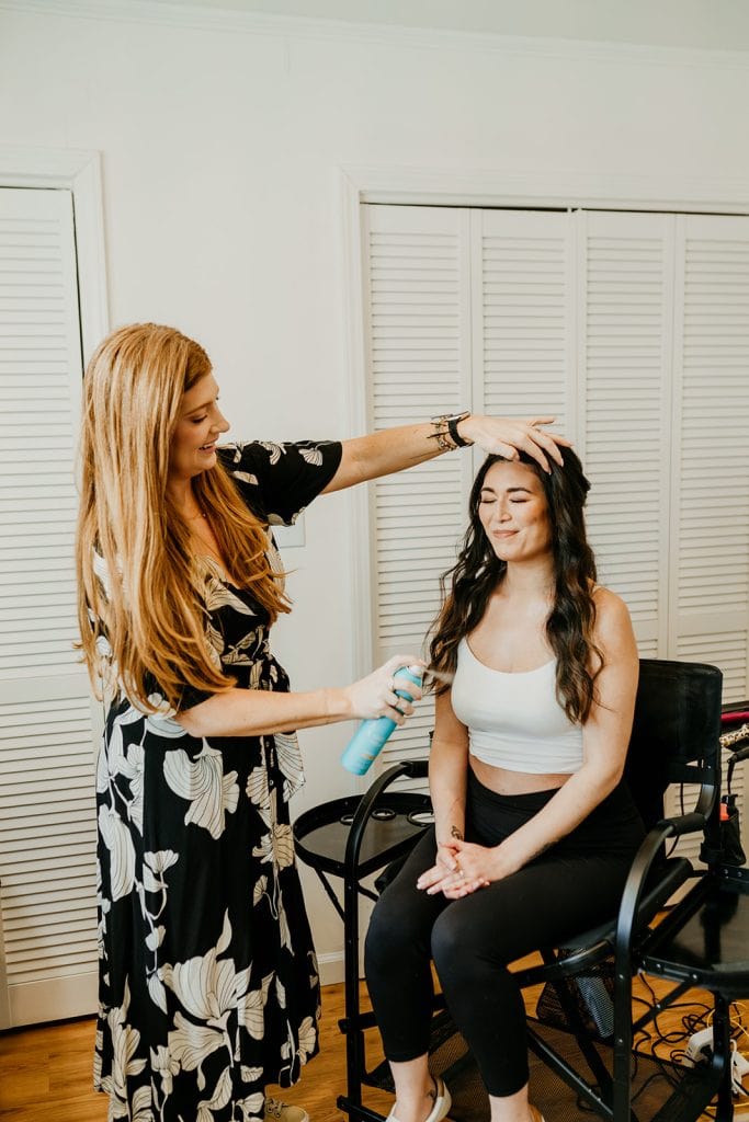 Lovely by Lindsay wedding hair and makeup at Separk Mansion Venue in Gastonia NC