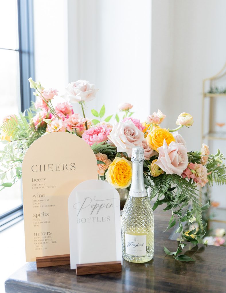 luxury modern wedding bar