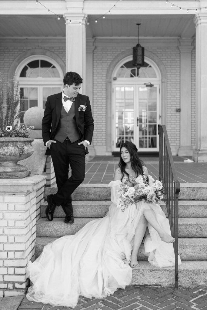 Luxury Charlotte Wedding- Separk Mansion- Southern Charlotte Wedding- Spring Luxury Garden Wedding- Bride and Groom Portraits