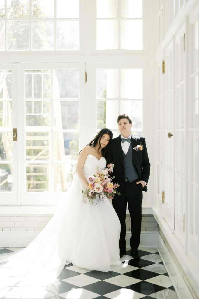 Luxury Charlotte Wedding- Separk Mansion- Southern Charlotte Wedding- Spring Luxury Garden Wedding- Bride and Groom Portraits