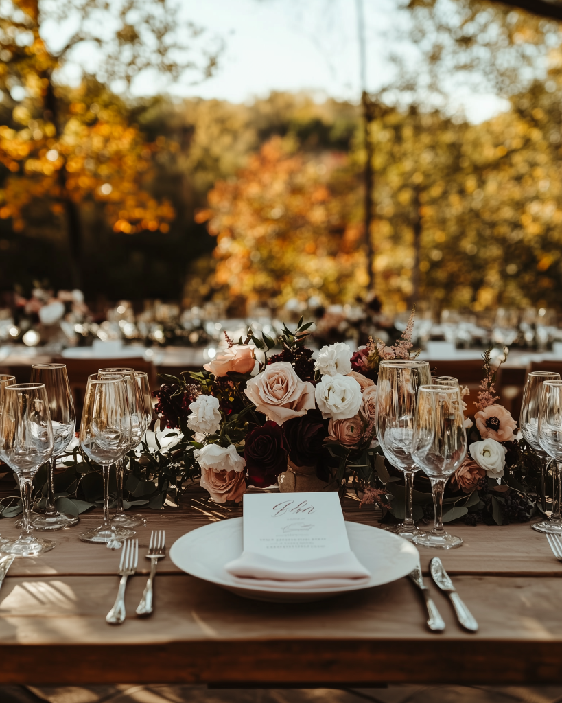 winter wedding moody tablescape