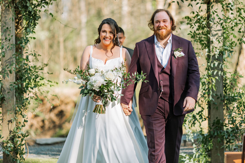 Cottagecore wedding- Historic Robertson Homestead- Rock Hill, SC- garden ceremony- bride and groom