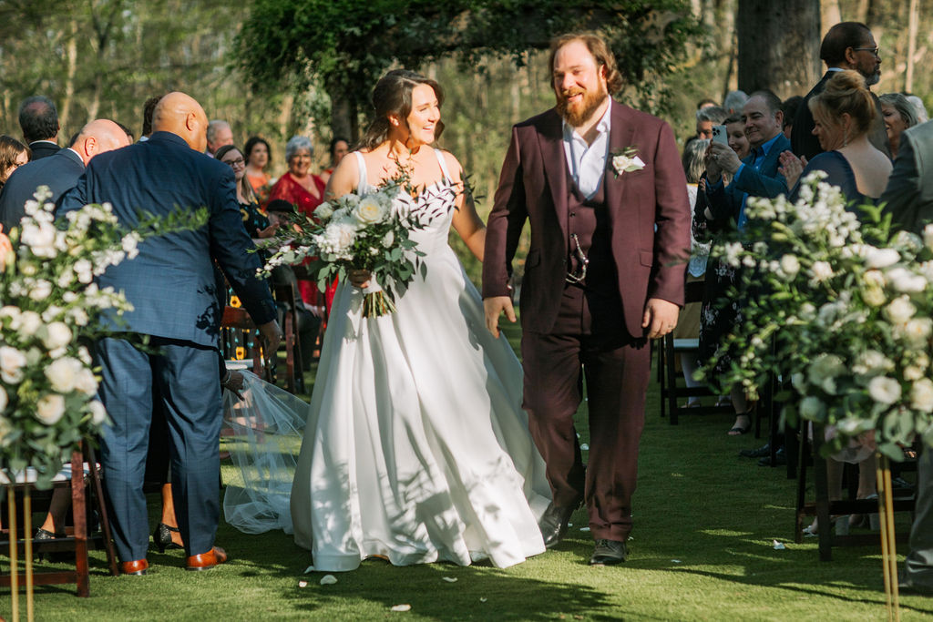 Cottagecore wedding- Historic Robertson Homestead- Rock Hill, SC- garden ceremony- bride and groom