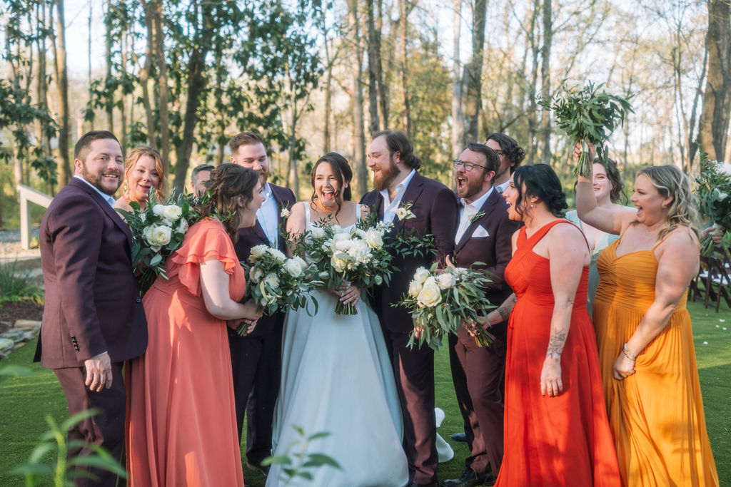 Cottagecore wedding- Historic Robertson Homestead- Rock Hill, SC- garden ceremony- wedding party