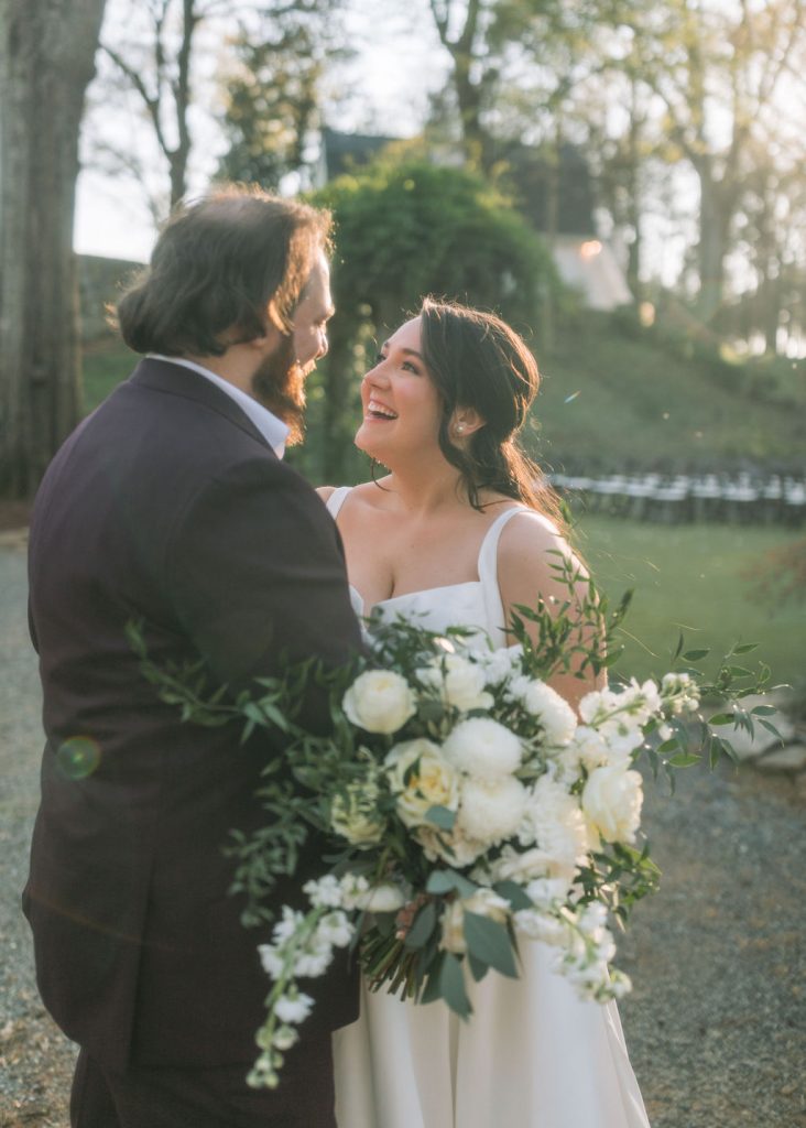 Cottagecore wedding- Historic Robertson Homestead- Rock Hill, SC- garden ceremony- bride and groom