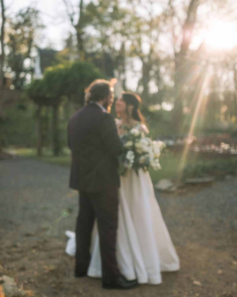 Cottagecore wedding- Historic Robertson Homestead- Rock Hill, SC- garden ceremony- bride and groom