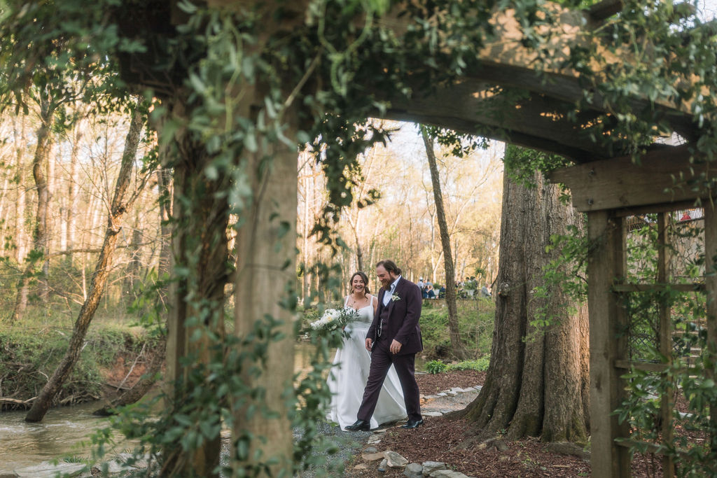 Cottagecore wedding- Historic Robertson Homestead- Rock Hill, SC- bride and groom
