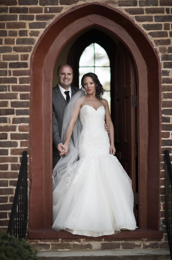 The Rafters at Historic St. Marks- Huntersville, NC- wedding venue- historic venue- bride and groom