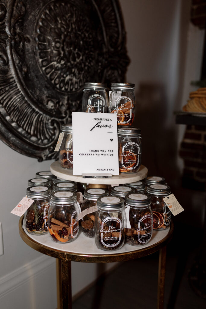 Winter Moody Wedding- Uptown Indigo- Shelby, NC Wedding- Drink Mix Favor