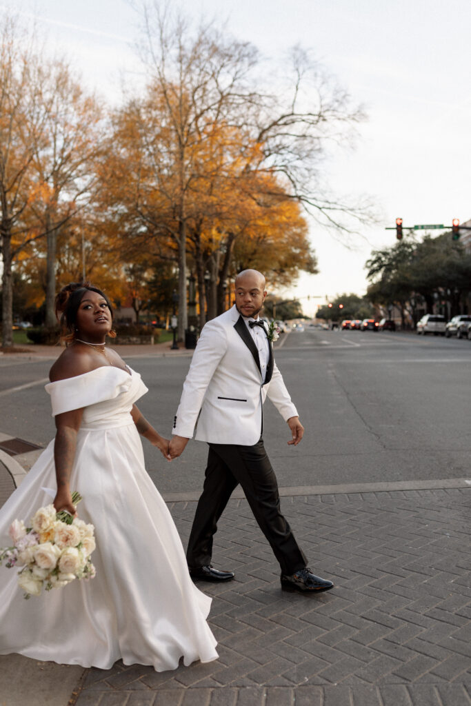Winter Moody Wedding- Uptown Indigo- Shelby, NC Wedding- Bride and Groom