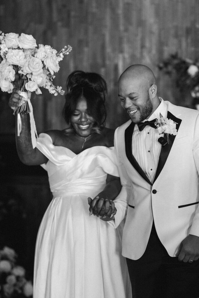 Winter Moody Wedding- Uptown Indigo- Shelby, NC Wedding- Bride and Groom ceremony