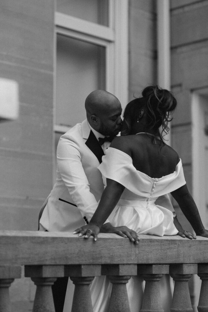Winter Moody Wedding- Uptown Indigo- Shelby, NC Wedding- Bride and Groom