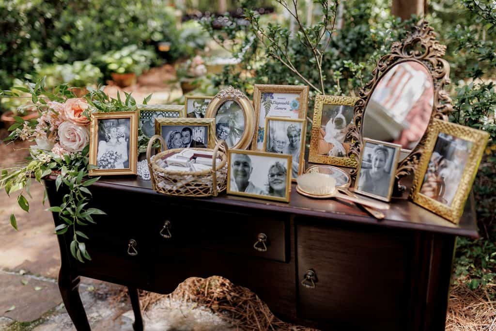 Colorful floral wedding ceremony setup in Rock Hill, SC, designed by Crafted Charm Wedding Planning, featuring vibrant blooms and elegant decor