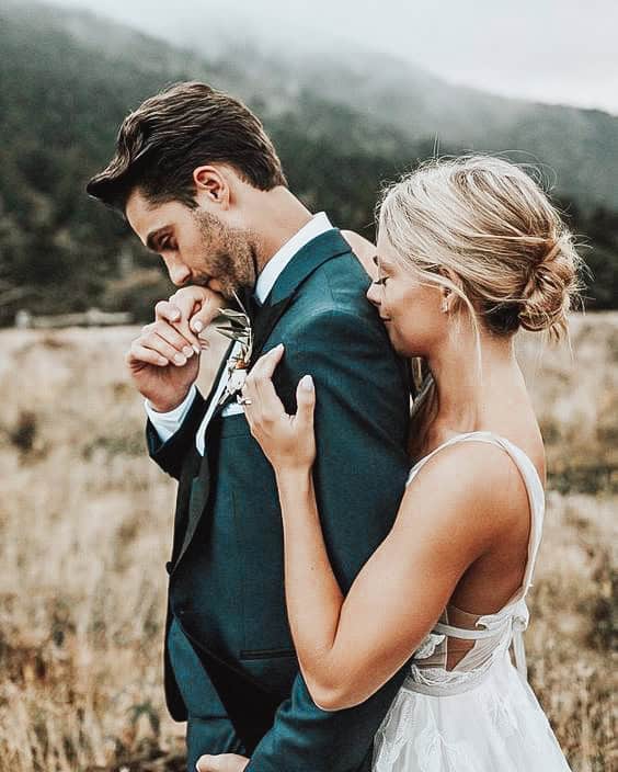 bride and groom portrait