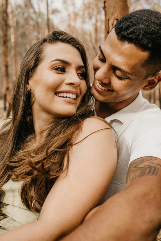 engagement photo session of couple portraits-