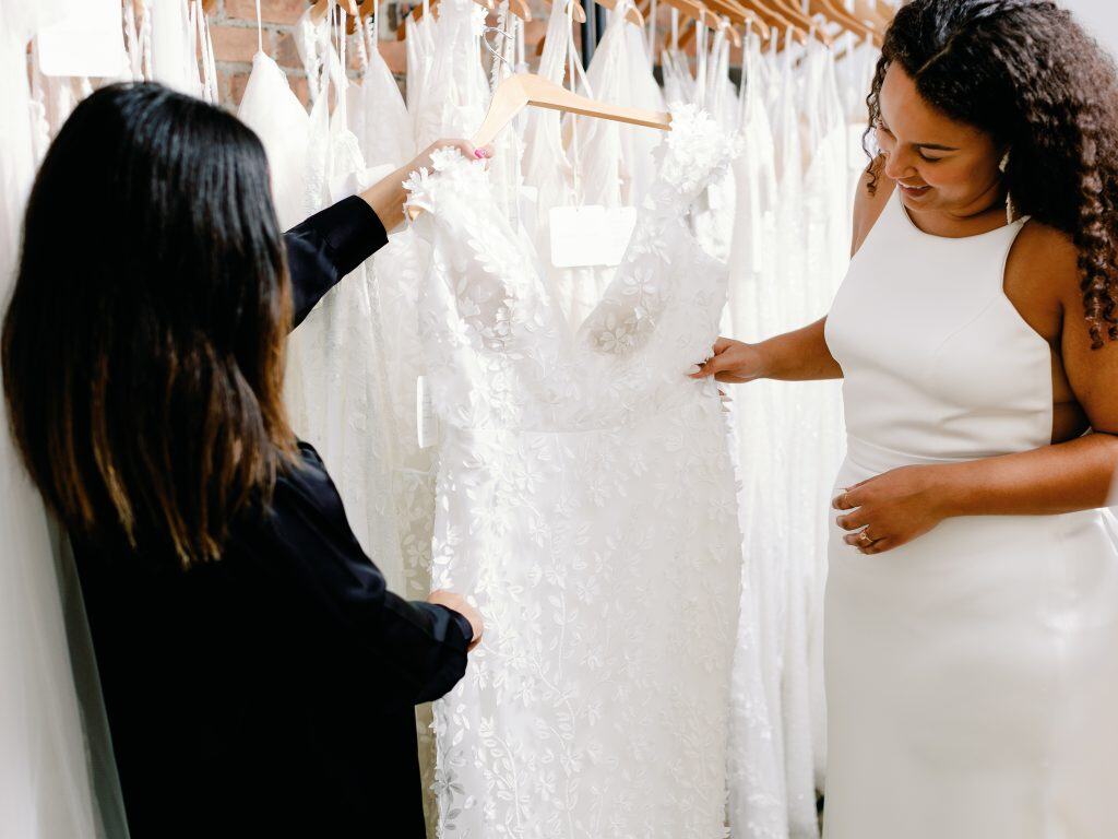 bridal gown shopping for bride searching for bridal dress and a fitting