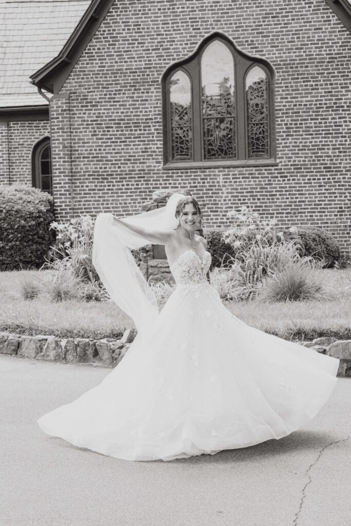 Bride Portraits in Huntersville, NC at The Rafters